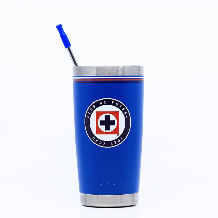 TERMO ACERO INOXIDABLE 20OZ CRUZ AZUL.