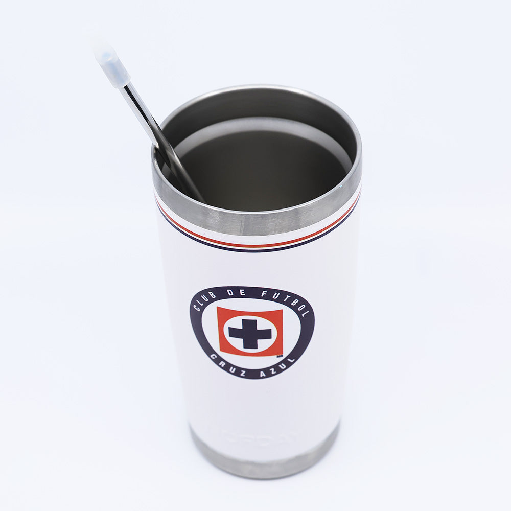 TERMO ACERO INOXIDABLE 20OZ CRUZ AZUL.