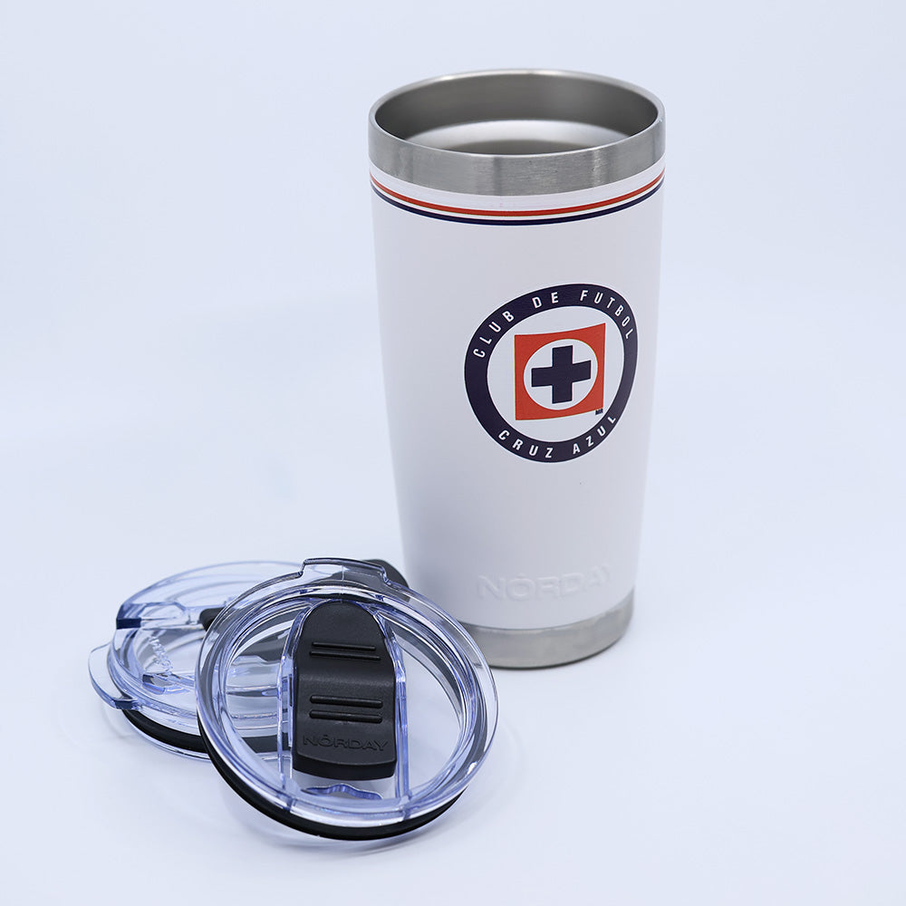 TERMO ACERO INOXIDABLE 20OZ CRUZ AZUL.