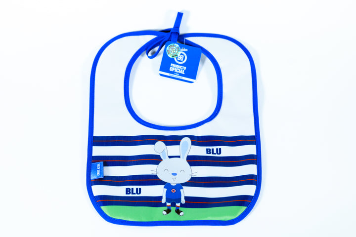 BABERO TELA BLU BLANCO