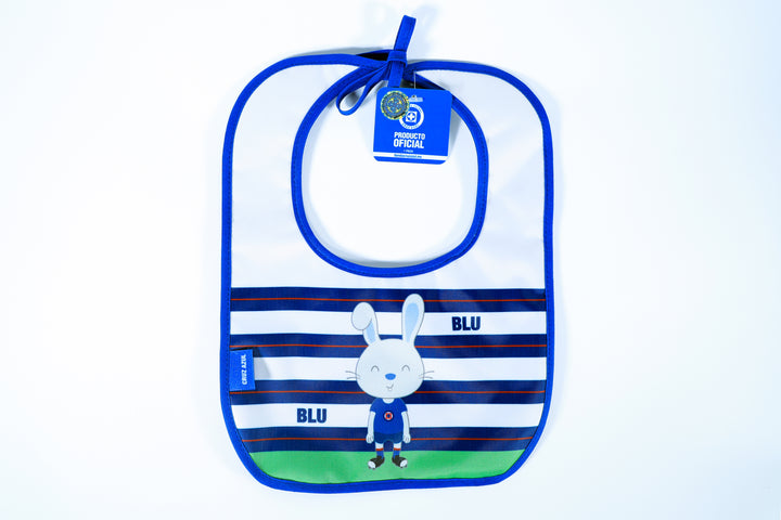 BABERO TELA BLU BLANCO