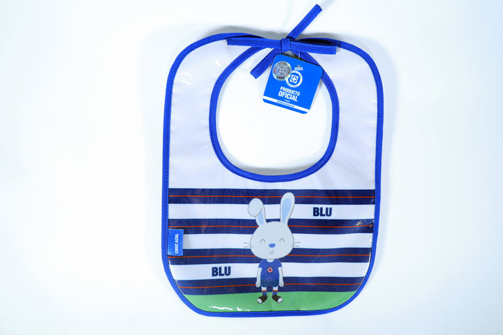 BABERO PLASTICO BLU BLANCO