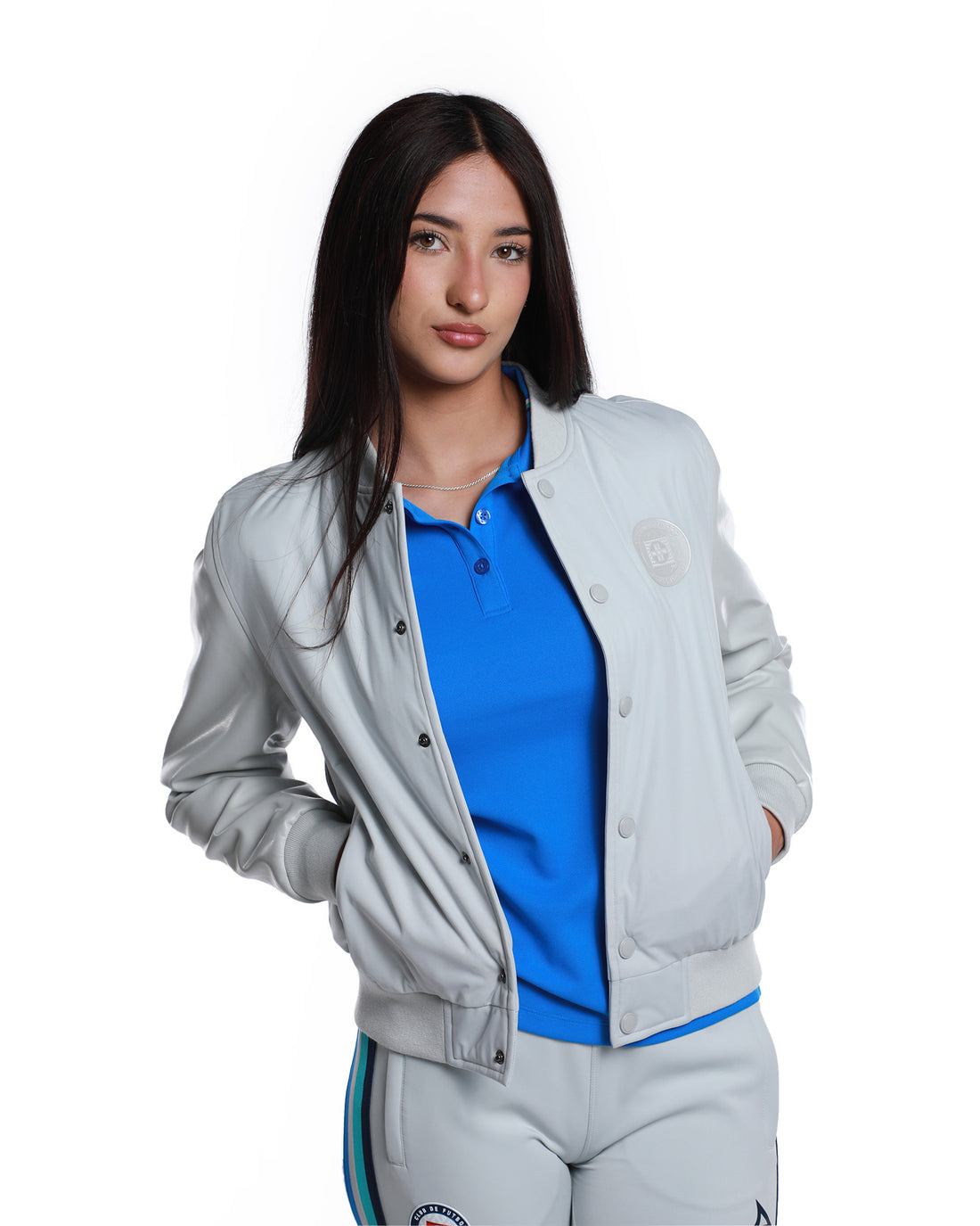 CHAMARRA DIRECTIVA FEM 1ER EQUIPO GRIS