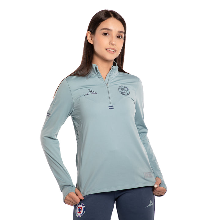 SUDADERA 1/2 CIERRE DAMA VDE