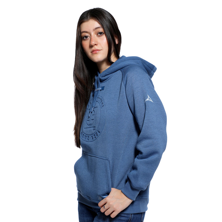 HOODIE DAMA AZUL ACERO