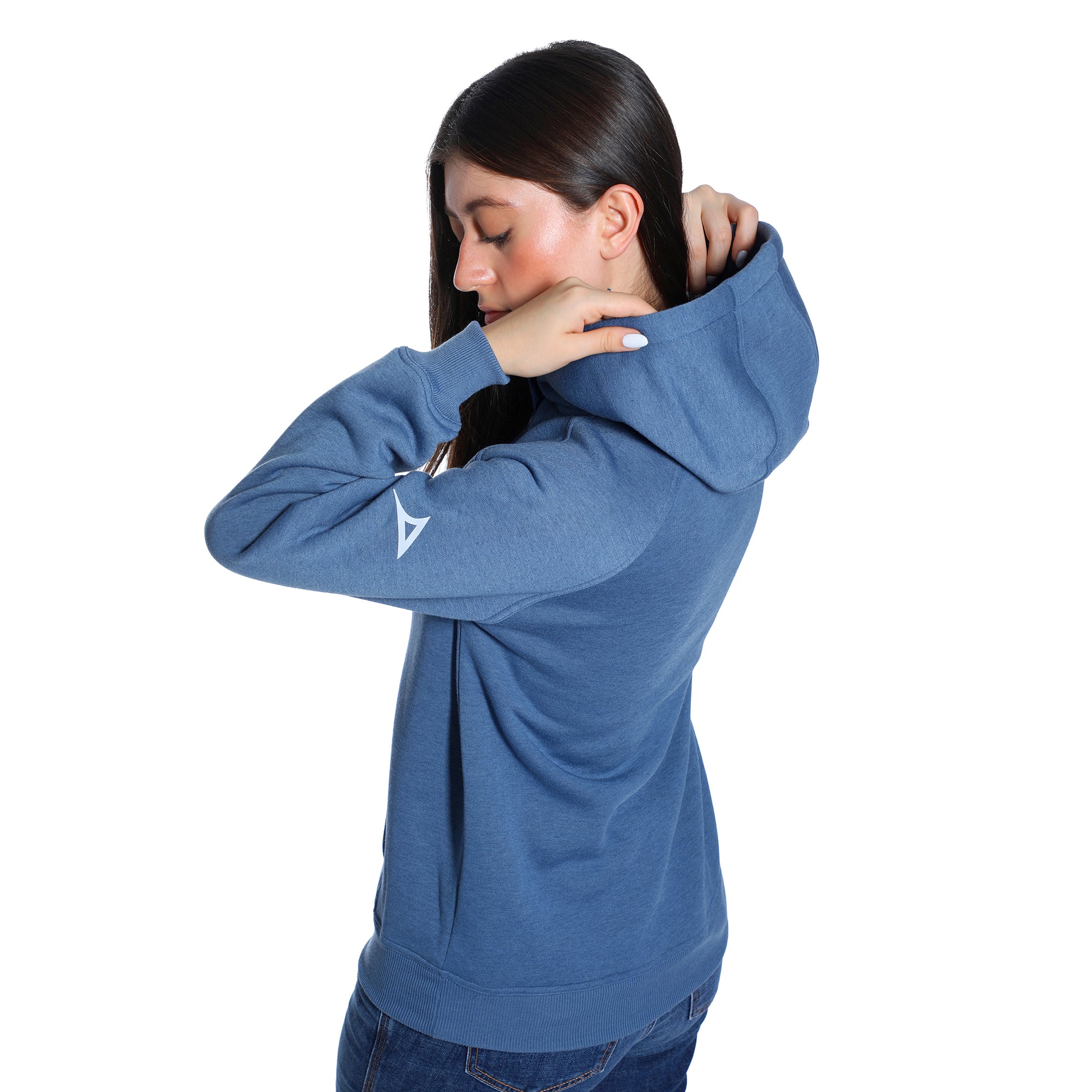 HOODIE DAMA AZUL ACERO