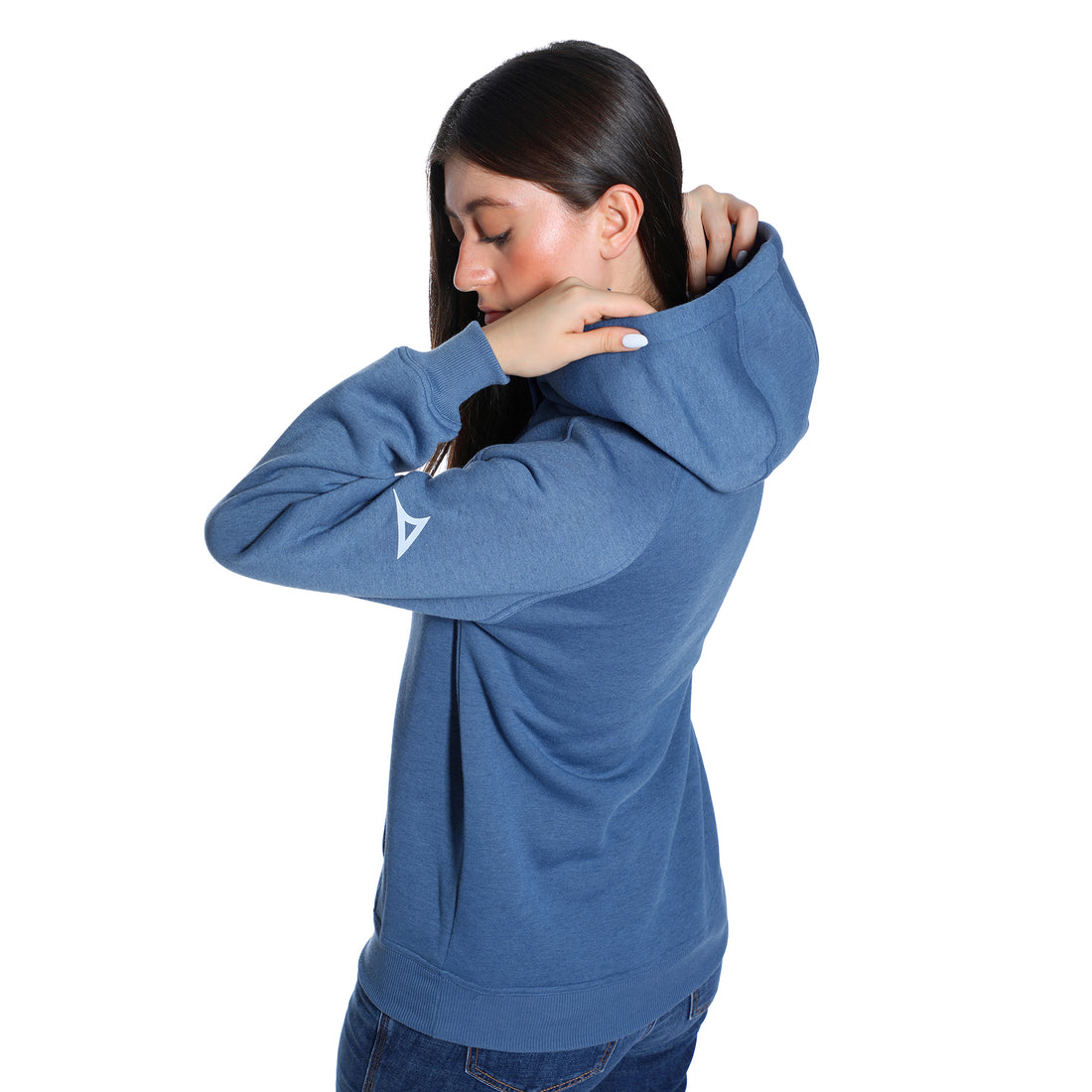 HOODIE DAMA AZUL ACERO