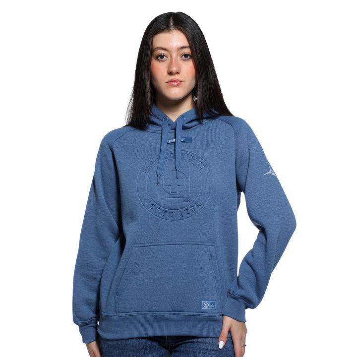 HOODIE DAMA AZUL ACERO