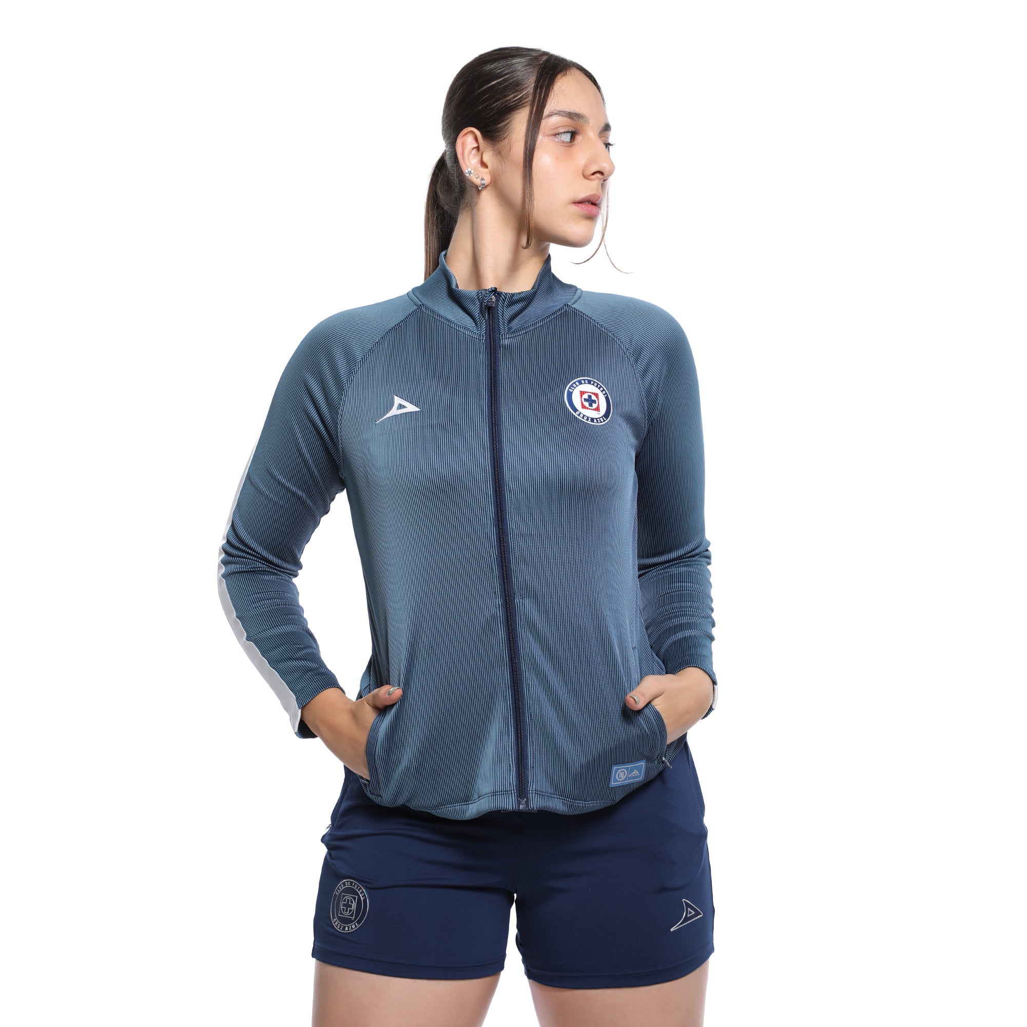 CHAMARRA DAMA ZUL ACERO 2XL (91487)