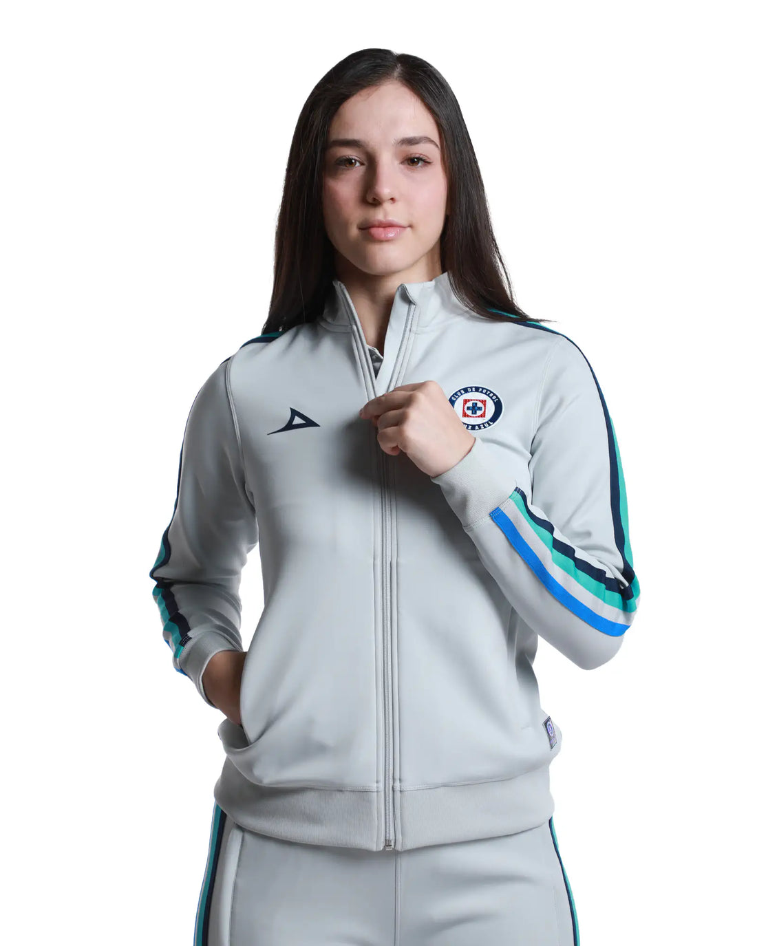 1ER CHAMARRA DE VIAJE FEM 1ER EQUIPO GRIS