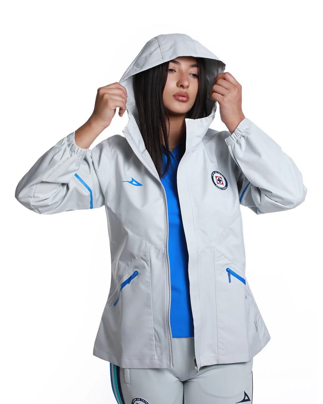 CHAMARRA IMPERMEABLE FEM 1ER EQUIPO GRIS