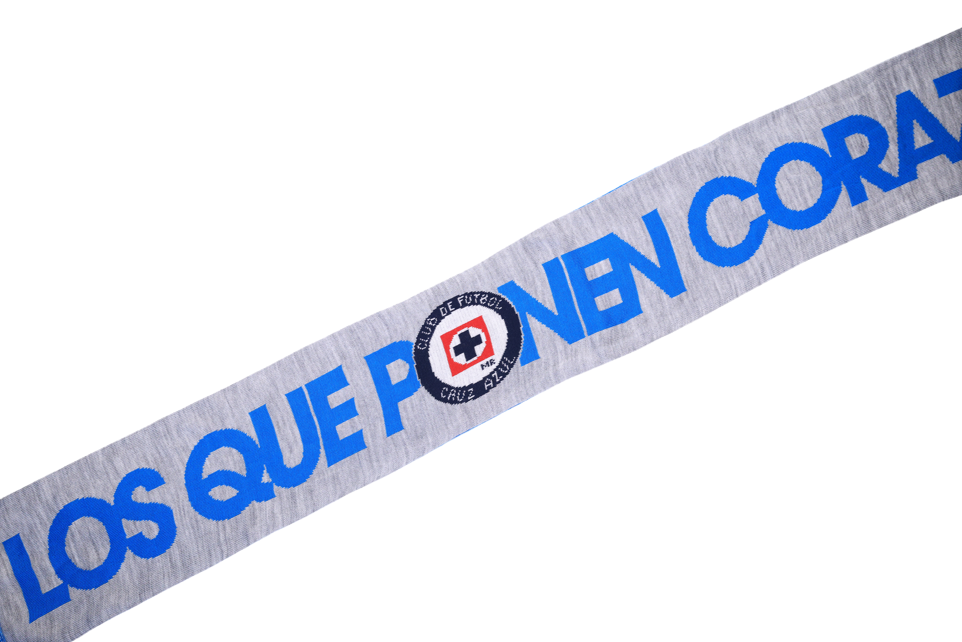 BUFANDA BICOLOR CRUZ AZUL GRIS/ A. REY