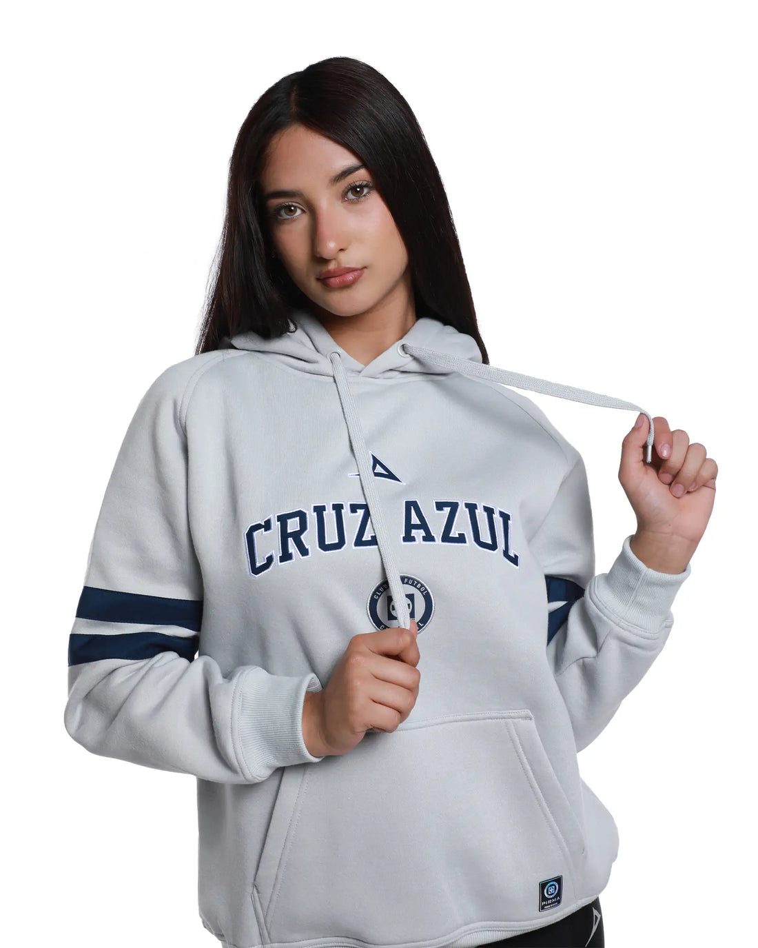 2DA SUDADERA HOODY FEM 1ER EQUIPO GRIS