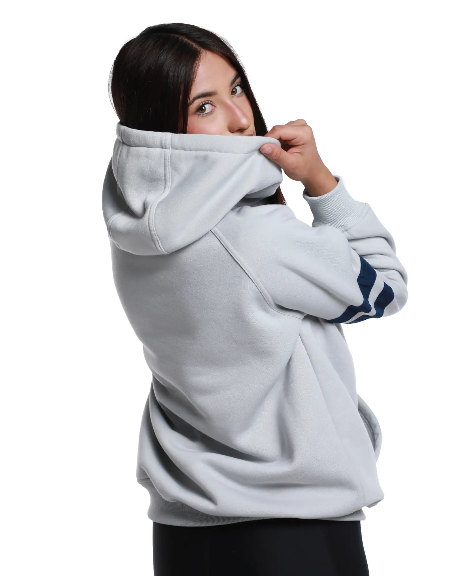 2DA SUDADERA HOODY FEM 1ER EQUIPO GRIS