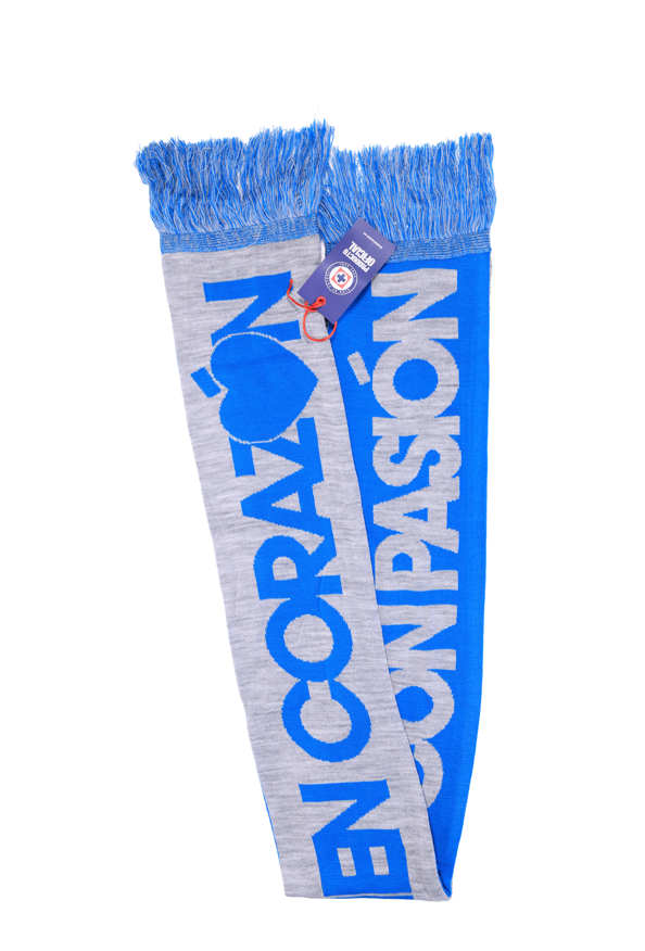 BUFANDA BICOLOR CRUZ AZUL GRIS/ A. REY