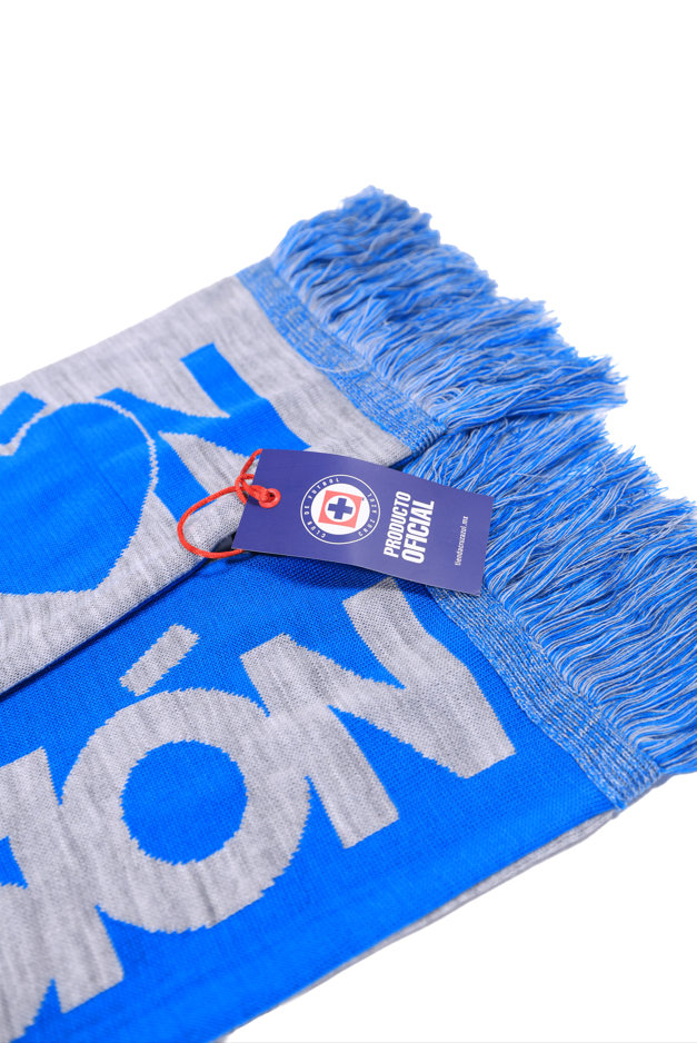 BUFANDA BICOLOR CRUZ AZUL GRIS/ A. REY